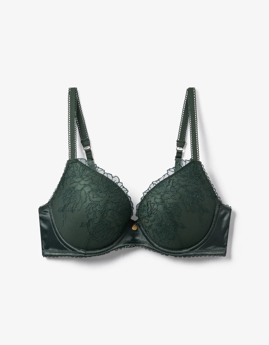 Embroidered Balconette Bra