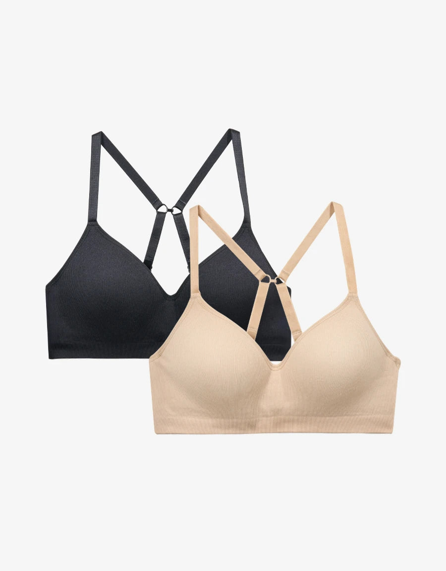 2-Pack Seamfree T-Shirt Bras