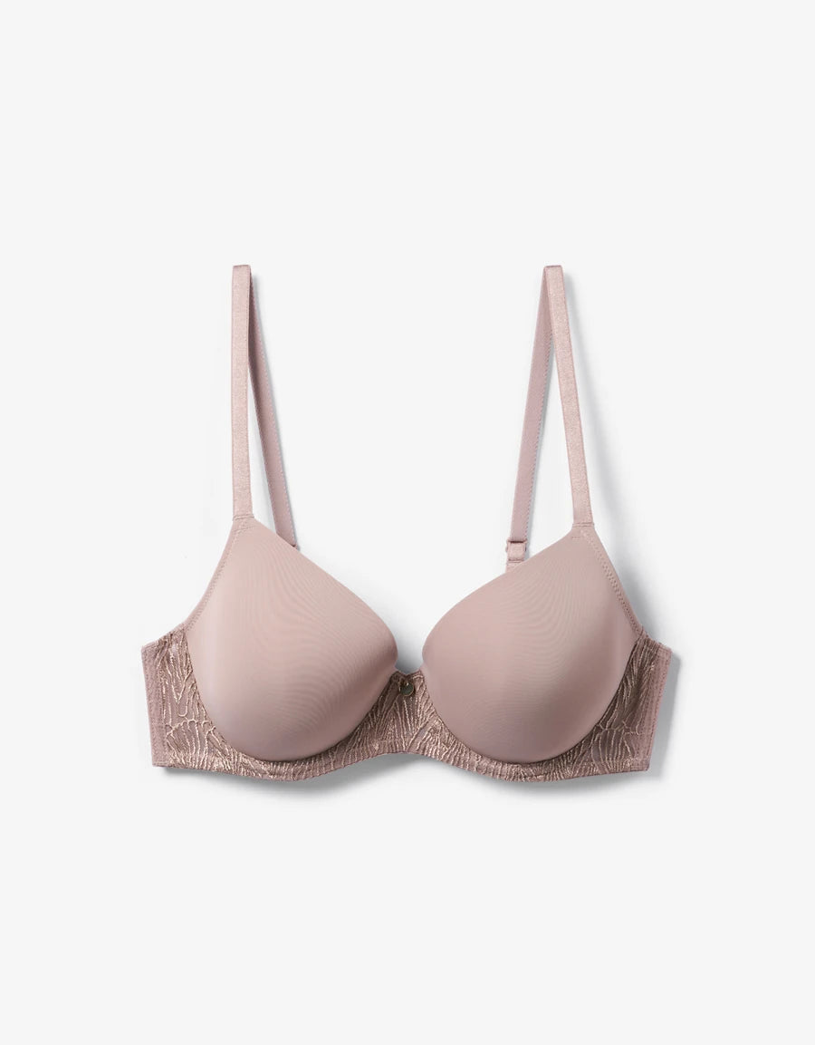 Embroidered Padded Balconette Bra
