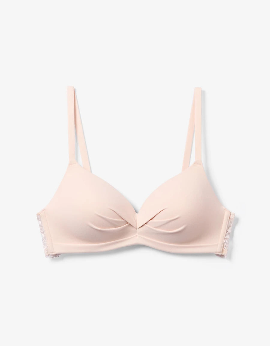 Lace-Trim Plunge Bra