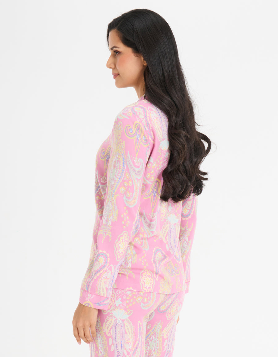 Paisley Print Pajama Set