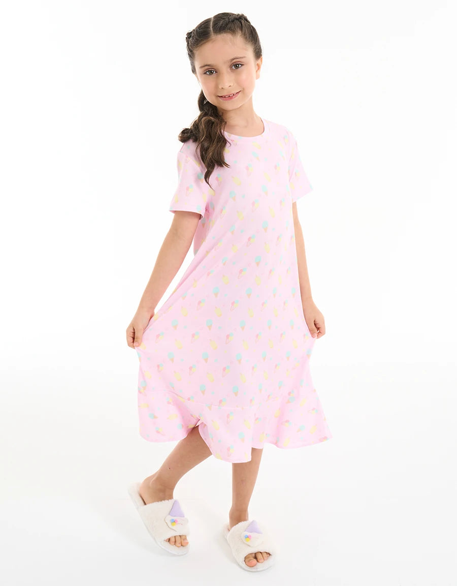 Ice Cream Print Sleep Dress