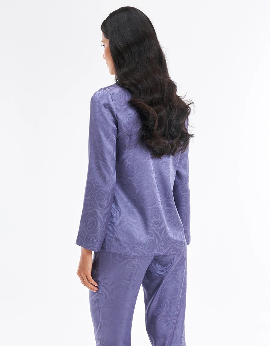 Jacquard Satin Pajama Set