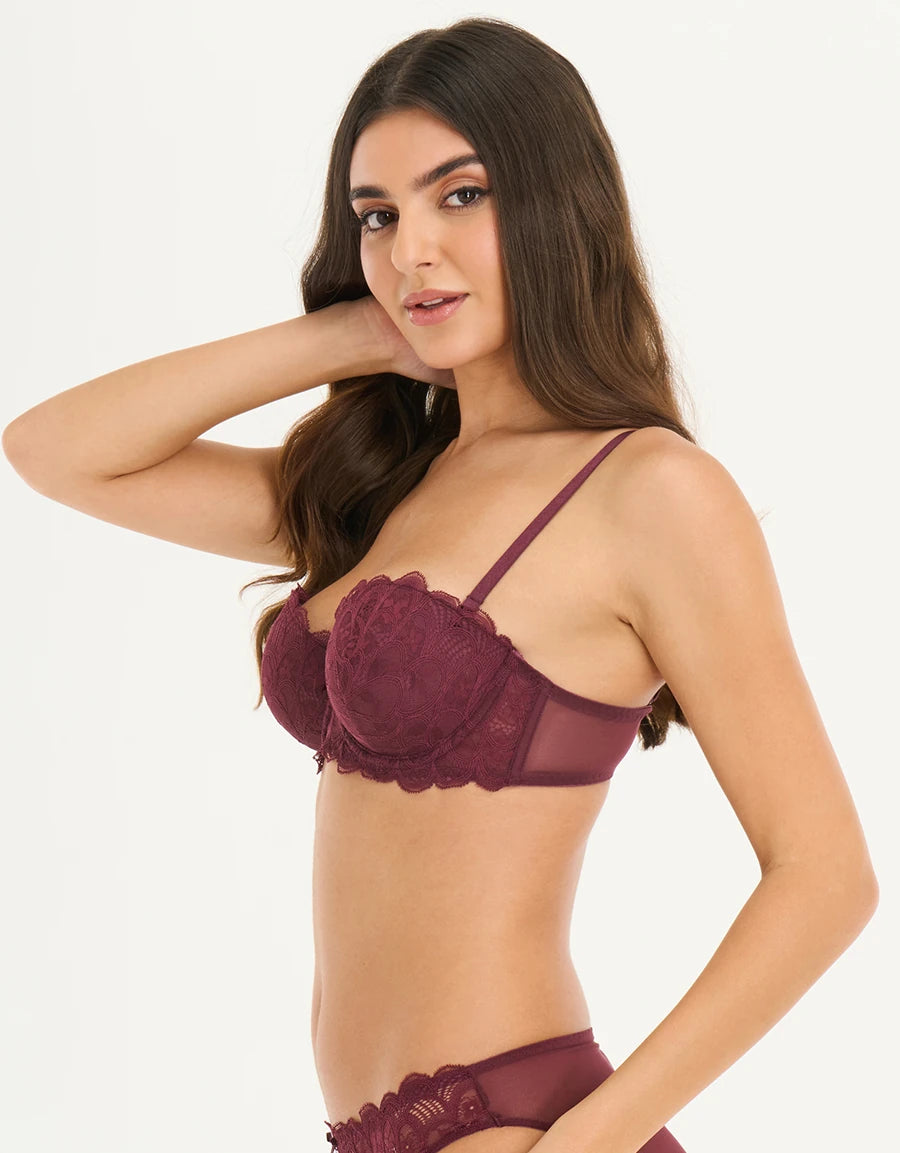 Lace Push-Up Balconette Bra