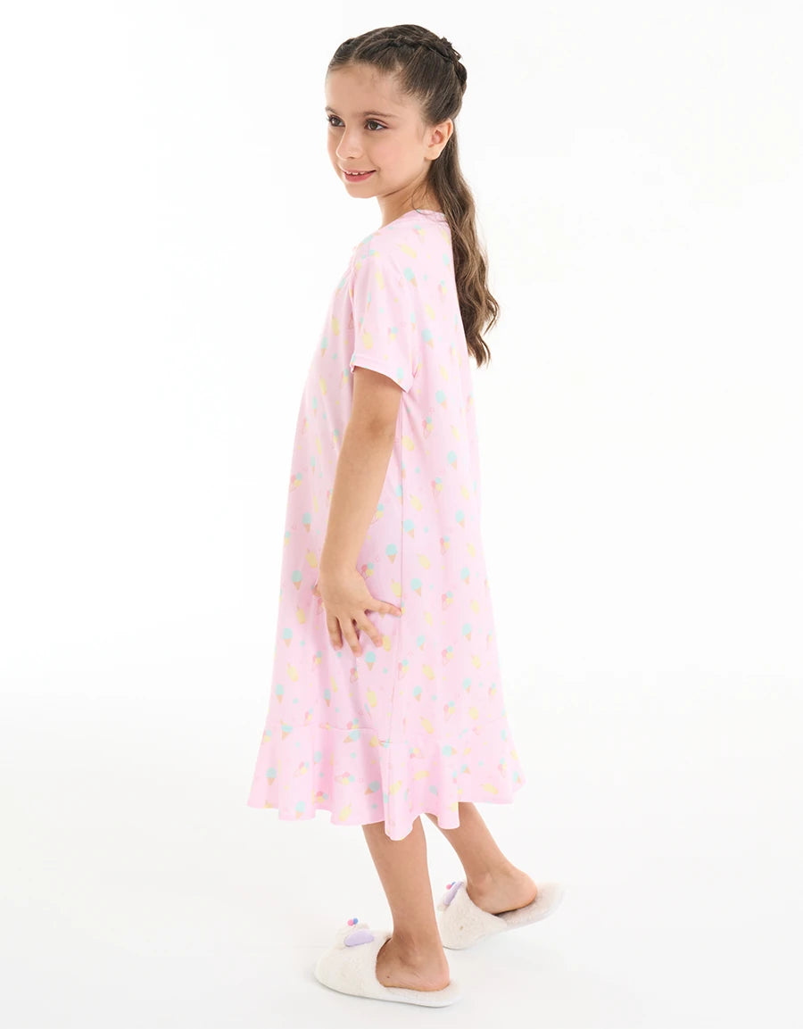 Ice Cream Print Sleep Dress